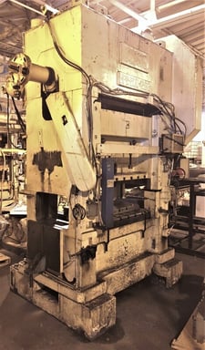 200 Ton, Bliss #HP2-200-42-36, Straight Side Double Crank Press, 60-120 SPM, 42" x 36" bed, 4" stroke