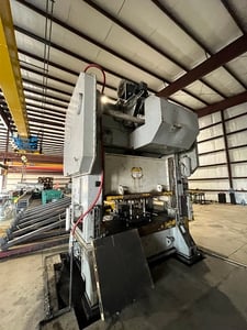 250 Ton, Blow #SC2-250-84-42, straight side twin end backshaft driven mechanical press, 1990