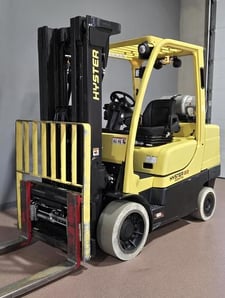 8000 lb. Hyster #S80FT, LPG forklift with side shift & fork positioner 3-stage mast