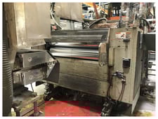 Brown #B4042 thermoforming line, 40" x 42", 6" daylight, w/ former & T340 trim press. 1996