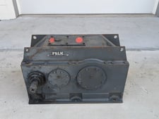 86 HP @ 900 RPM, Falk #365A2-AB, Enclosed Gear Drive Gearbox, Parallel Shaft, 116 Output RPM, 7.74:1 Ratio