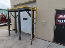 Catwalk platform, 32" W x 94" x 91" H, no railing, includes toe kick plate, ladder on 1 end