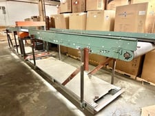 24" wide x 20' long, Flatbelt Conveyor, Eriez MDO940 metal detector