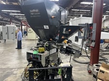 Maguire #WSB-220, 2 component gravimetric blender, 1000 lb/hr, additive auger feeder