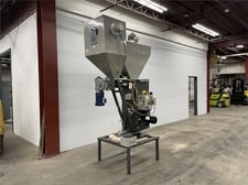 AEC #BD-2500R-4, 3 component gravimetric blender, 2500 lb/hr, pneumatic slide gates