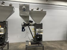 AEC #BD-2500R-4, 4 component gravimetric blender, 2500 lb/hr, pneumatic slide gates