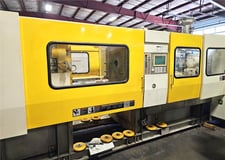 390 Ton, 41 oz., Toshiba #ISG-390, horizontal injection molder, 28.7" x 28.7" tie bar spacing, 49.2"