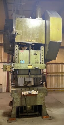 200 Ton, Federal #G1-200-54-30, OBI press, 6" stroke, 22" Shut Height, 54" x 30" Bed, 35 SPM, 1995