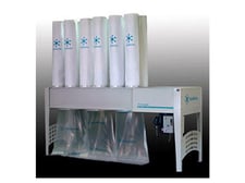 5000 cfm AireWorks #FX-15-5000X3, modular dust collection system, 375 sq.ft., 15 HP TEFC motor, 2026
