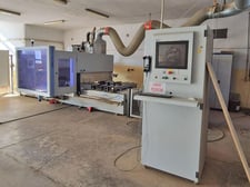 Homag #BMG-511, CNC machining center, 5-Axis, 10 ATC, 129" X, 61" Y, 11" Z, 24k RPM, HSK F63, 2012