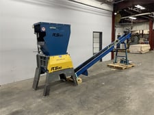 Untha #RS30-4-S, Quad Shaft Shredder, 18" x 23.5" chamber, 44 x 3/4" cutters, 61" in-feed H, 8" airveyor