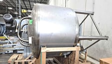 500 gallon Feldmeier, jacketed sanitary 316L Stainless Steel mix/tank, sweep/scrape agitation