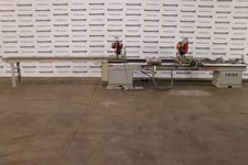 16" Wegoma #SD16S, double head compound double miter saw, 3 HP each head, 134-1/2" max cutting length, 2000