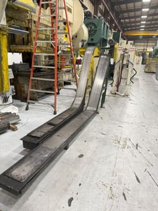 8" wide x 8' long, Livonia Magnetics #B-11, magnetic conveyor