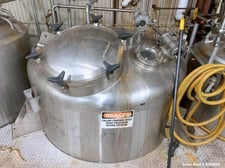 600 gallon Apache, 316L Stainless Steel Pressure Tank, vertical, dished top and bottom, 35/FV psi at 100&deg;F.