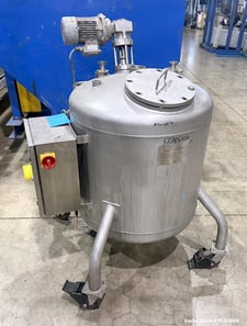 75 gallon Amherst Stainless Steel Pressure Tank,, 304L Stainless Steel, Vertical. Approximate 30" diameter x