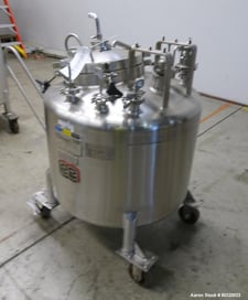 Lee Industries #250LDBT, Pressure Mix Tank, 250 Liter, 316L Stainless Steel, vertical, 30" diameter x 19"