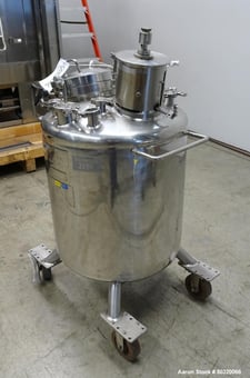 Lee Industries #250LDBT, Pressure Mix Tank, 250 Liter, 316L Stainless Steel, vertical, 30" diameter x 19"