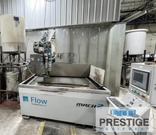 Flow #Mach-2-1313B, 4' x 4' work area, 50" X, 50" Y, 60000 psi, 30 HP, Flowmaster PC, intensifier pump, 500
