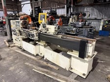 20" x 80" Mazak engine lathe, 20" swing, 80" cc, 1500 RPM, steady, taper, inch/metric