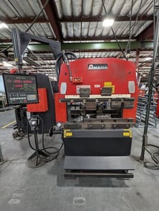 38.5 Ton, Amada #RG-35, CNC press brake, 4' overall, 40" between housing, 3.94" stroke, 7.88" throat, 14.58"