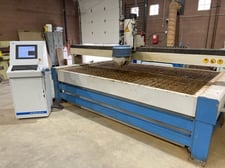 A & V #AV10005BA-5X, waterjet, 6' x 10' table, 50 HP, 55000 psi, PC based Windows 7, 2016