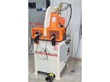18" Pistorius #SC-20-P, pneumatic down-cut cuttoff saw, 1" arbor diameter, 10 HP, 3450 RPM, horizontal clamp