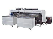 Cam-Wood #Optimum-3400, automatic double knife guillotine w/ glue system, Mitsubishi PLC Control, 2026