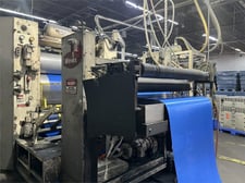 Welex, 3 chrome roll down stack, 54" width chill rolls, 68" centerline, pneu pressure, 1997