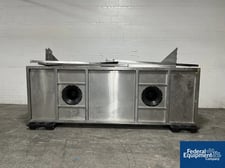 Germfree #VLF, overhead hepa filter housing, Stainless Steel enclosure, with .58 kw dual blowers, 220 volt