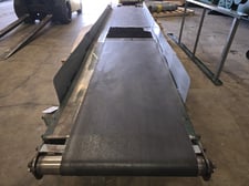 34" wide x 11' long, Incline Conveyor, 38"-48" Infeed height, 6" H Sidewalls, 1.75 HP, 230/460 V