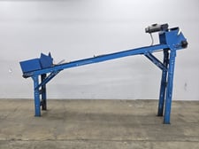 11.5" wide x 12' long, New London #200-12-120, Horizontal Conveyor, w/Cleated Belt, 0.33 HP, 230-460 V, 2017