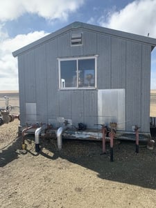 100 HP JACompresson #B, propane reciprocating compressor, 100 HP @ 1185 RPM Marathon Electric 444T, 2-stages