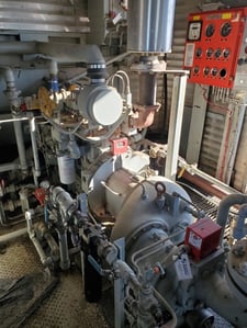 100 HP Sullair #PDH12L-35-288, screw compressor, Catepillar 3304, 2003