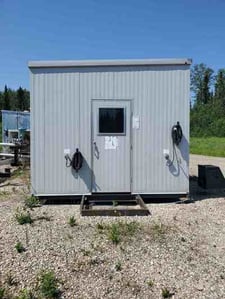 100 bbl Storage Tank, building enclosure & skidded, 2000