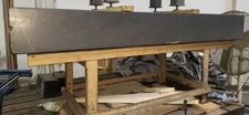 36" x 84" x 10" DoAll granite Surface Combustion table, black, with heavy duty stand