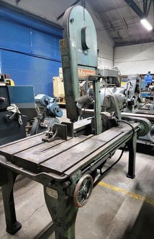 18" x 20" Marvel #8/M8/M3, vertical tilt frame band saw, 3/4" blade, 75-660 FPM, 1.33 HP