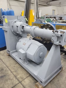 3.5" NRM #Plastiscrew, cold feed, 12:1 L/D rubber extruder