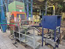 100 Ton, Hydromec #Turbo-1000, trim press, 19.6" stroke, 15 KW, rotary dial feed, 1990