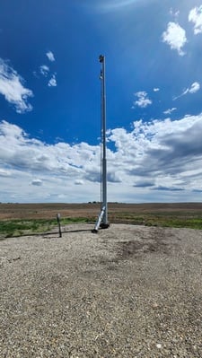4" x 40' Bilton, free standing flare stack, 2001