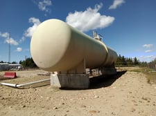 42500 Gallons, 140 PSI Bullet, 12" x 50' horizontal vessel, 1981