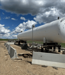 30000 Gallons, Western Rock, 250 PSI Bullet, 108" x 65' horizontal vessel, 1987