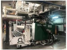 Macchi cast film extrusion line, 5-layer, stretch film, LDPE, 78.74" film width, 23.62 FPM, 2012