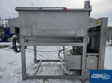 Weiler #M305A, Unload Screw Discharge Mixer, Stainless Steel, twin overlapping paddles, with central outfeed