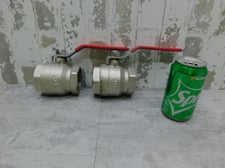 2 NEW DNP Full Port Nickel Plated Brass Body Ball Valve, 2" 600 PSI, NEW 2 pieces