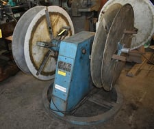 600 lb. PA Industries #DSRA600D, motorized double end coil reel, 36" outside dimensions, 8"-18" ID, 28 RPM