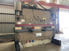 300 Ton, Pacific #J300-12, CNC Press Brake, 12' overall, 126" between housing, Automec Back Gauge, pit