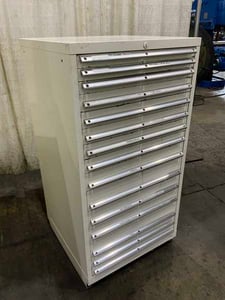 15 Drawer Vidmar, heavy duty cabinet, 30" W x 28" D x 59" H