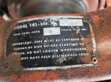 2.5" - 4" Ridgid #141, geared pipe threader, one set of dies, jam-proof for reliable power, drive pinion