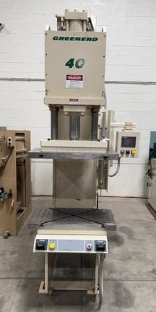 40 Ton, Greenerd #HCA-40-30R, 24" stroke, 36" DLO, 15" throat, 26" x 15" bed, 20 HP, 2002